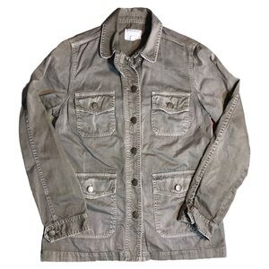 Current/Elliott Olive Green Khaki Utility Military Jacket Nordstrom Casual Sz XS